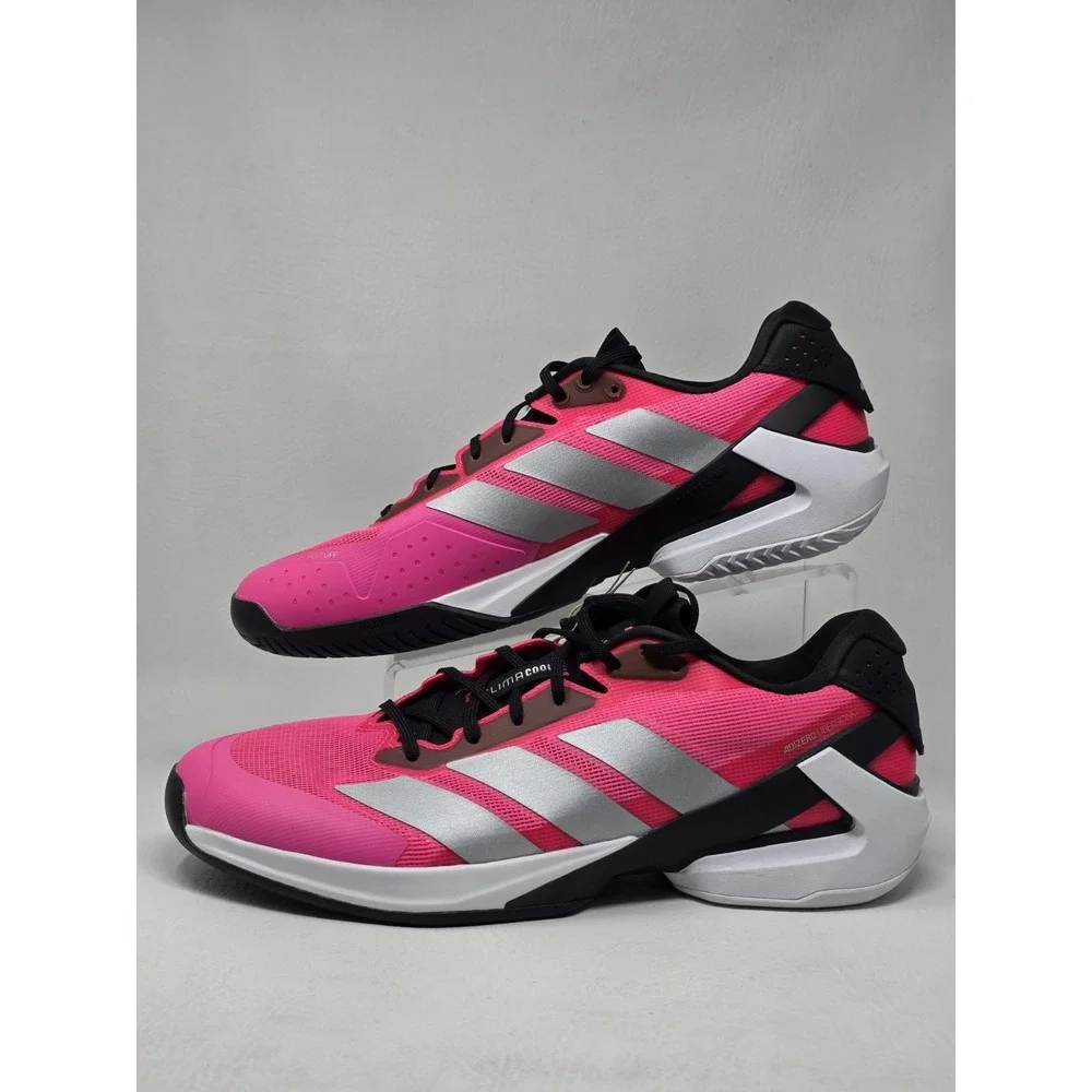 Adidas Adizero Ubersonic 5 Men's Size 13 Pink Silver Tennis Shoes JQ2901 NEW